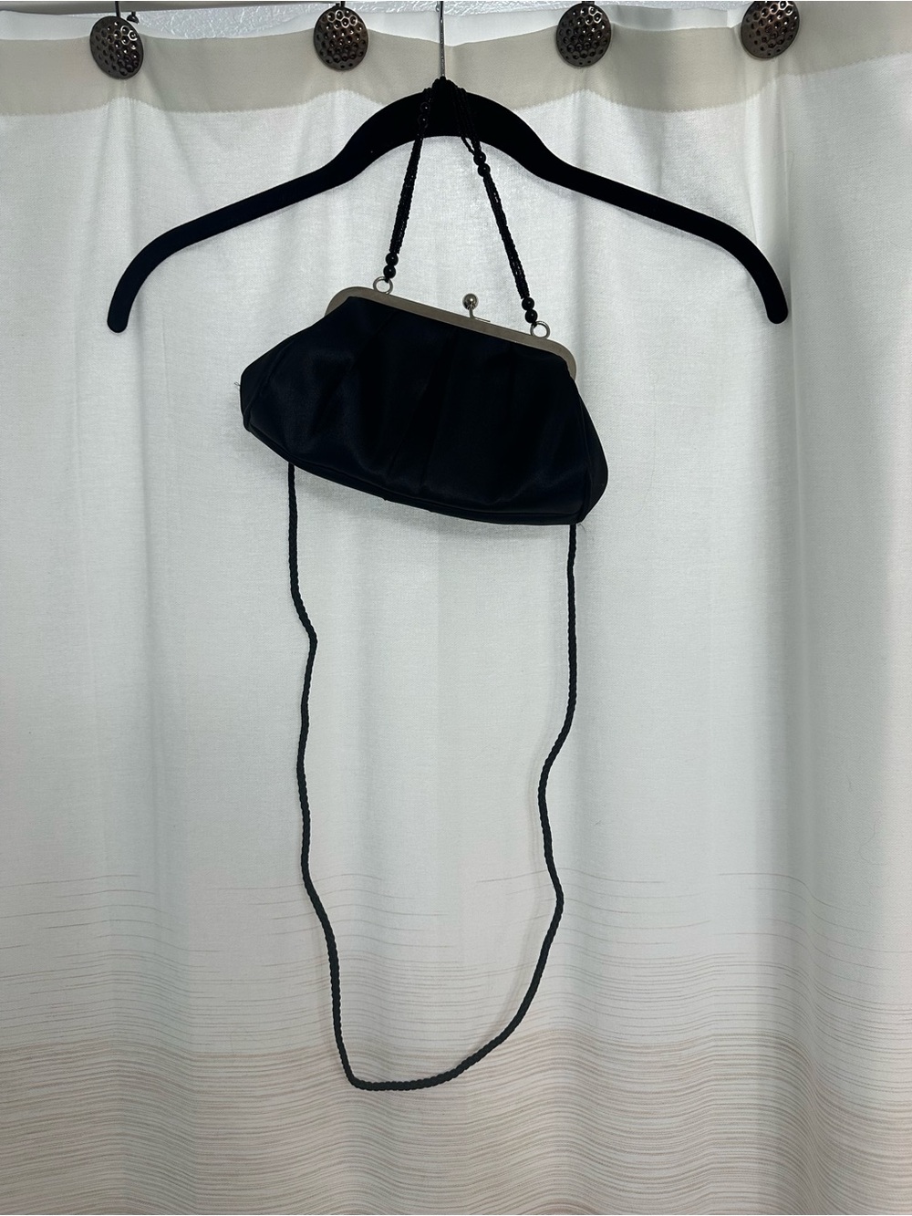 Black Clutch with Shoulder Strap